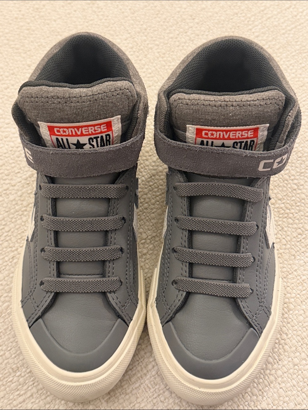 Converse Gray and White Mid-Top Sneakers - Picture 7 of 7